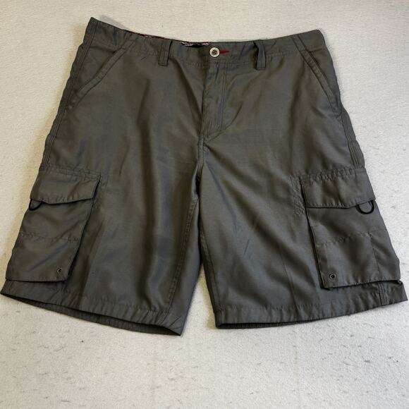 Vtg Tony Hawk Cargo Shorts Mens 36 Gray Skater Y2K Skateboarding Utility Summer - Picture 1 of 8
